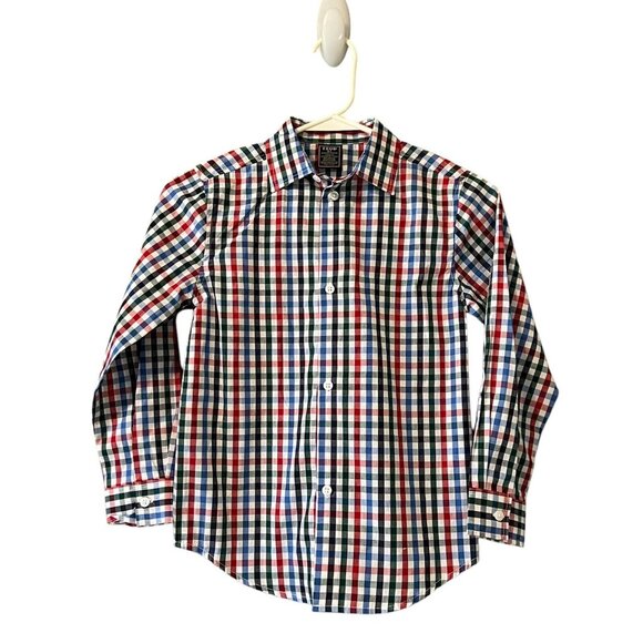 IZOD Boy's 2 Piece Cable Knit Sweater with Multi Color Button Up Shirt Sz: 6/7 - Picture 12 of 16